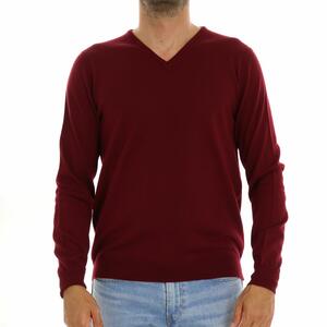 MAGLIA SCOLLO A V +39MASQ BORDEAUX